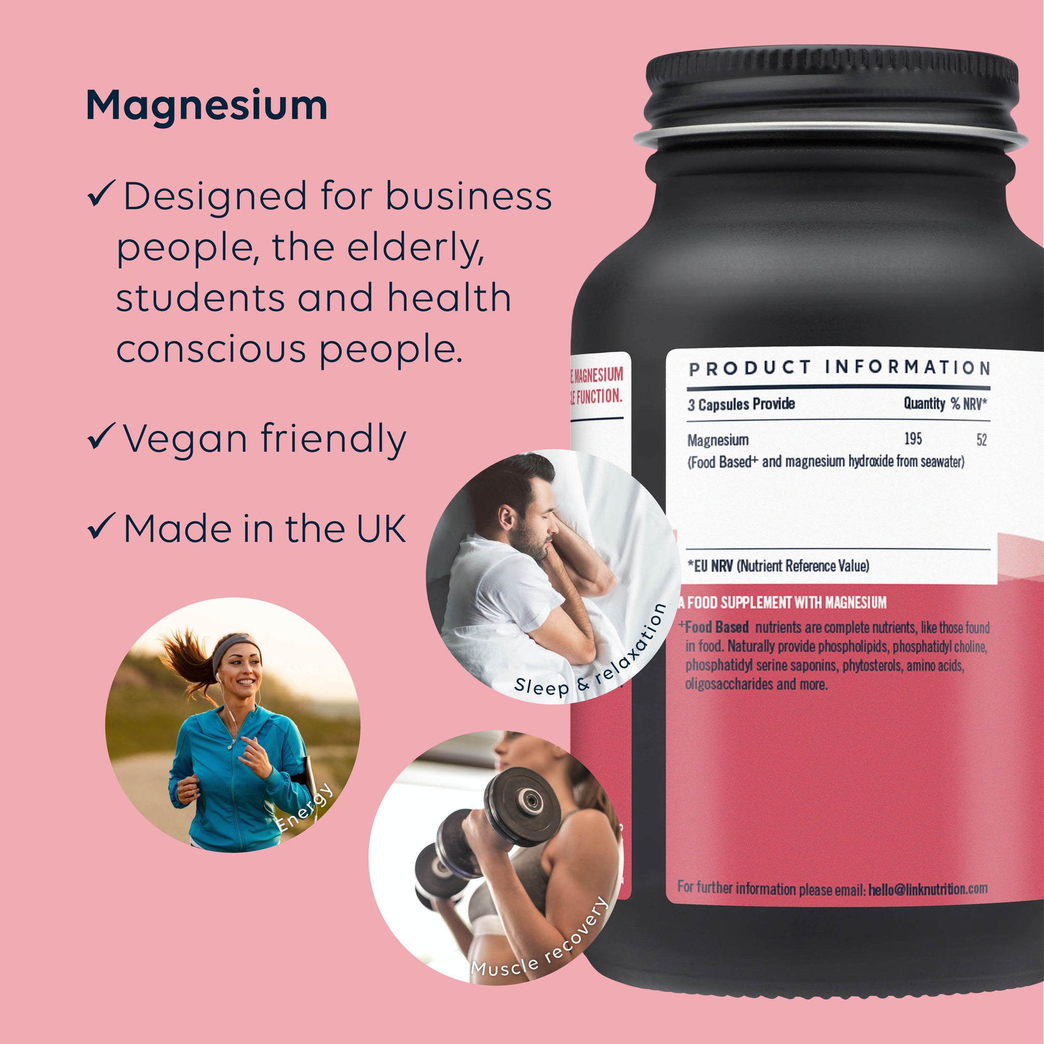 Link Powder Magnesium Food Based Mineral Natural Health Supplement – Link Nutrition